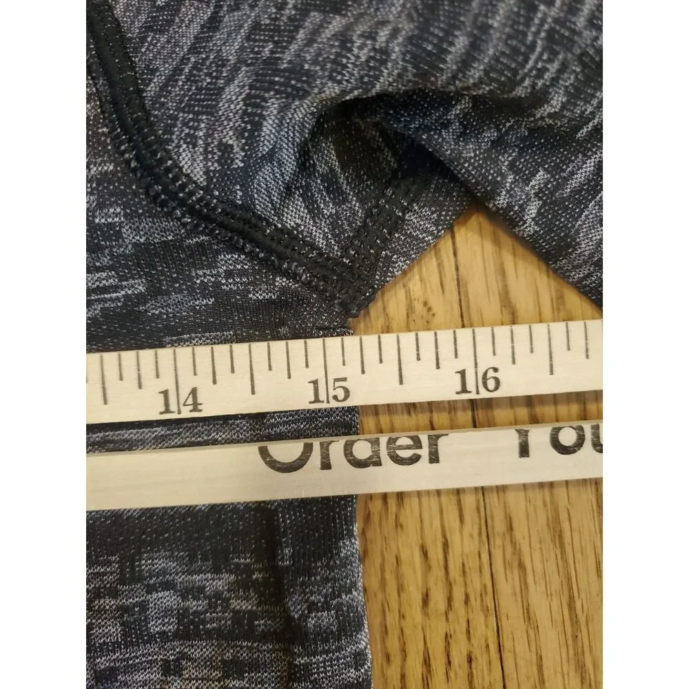 Lululemon Womens 4 Rest Less Pullover Top Heathered Black VGUC Athleisure